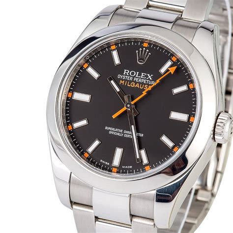 milgauss rolex black|Rolex Milgauss price used.